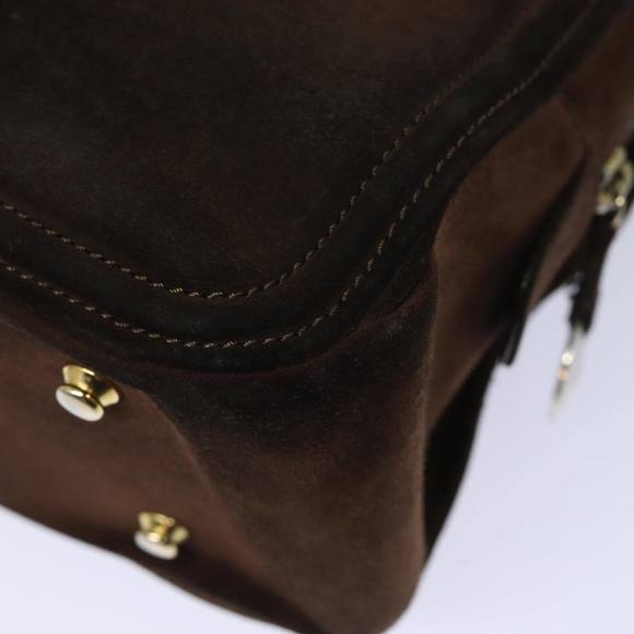 CELINE Hand Bag Suede Brown Auth 80059 - Picture 12 of 16